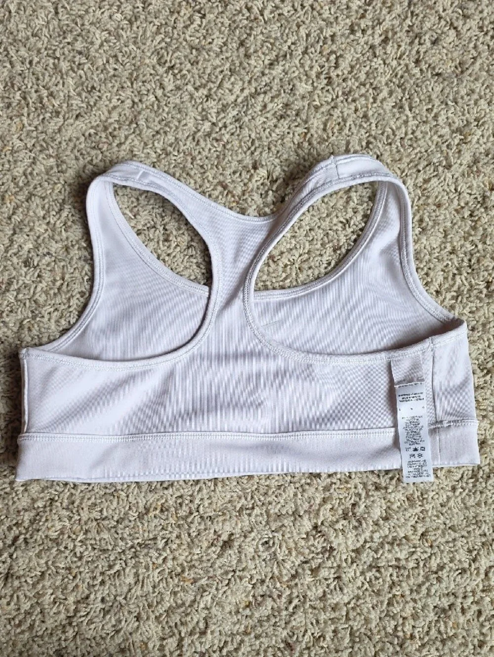 Nike Light White Racerback Athletic Bra